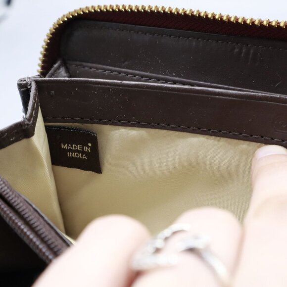 Coach Leather Zip Around Wallet Burgundy Classic Retro Timeless Old Money Preppy - Picture 7 of 15